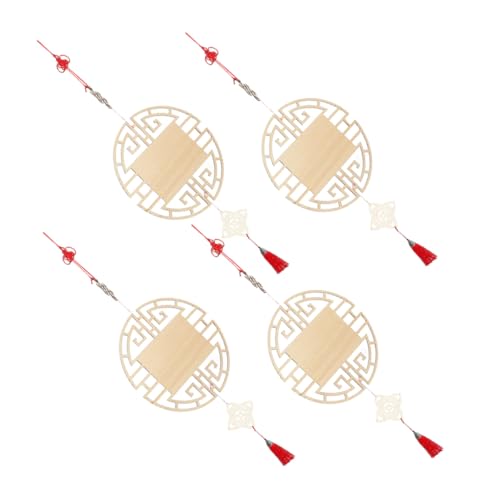 GRADENEVE 4 Stück Teiliges Holzanhänger im Chinesischen Stil DIY Malbare Wanddekoration mit Traditionellem Chinesischem Knoten Kreative Bastelornamente für Geeignet für Schulflure und GRADENEVE 4 Stück Teiliges Holzanhänger im Chinesischen Stil DIY Malbare Wanddekoration mit Traditionellem Chinesischem Knoten Kreative Bastelornamente für Geeignet für Schulflure und von GRADENEVE