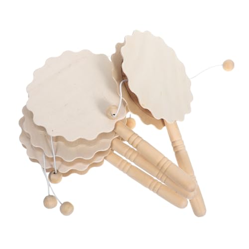 GRADENEVE 4 Stück Unlackierte Holz Rasseltrommel DIY Bastelset für Handbemalbar Musikinstrument Holzspielzeug Fördert Feinmotorik und Kreativität GRADENEVE 4 Stück Unlackierte Holz Rasseltrommel DIY Bastelset für Handbemalbar Musikinstrument Holzspielzeug Fördert Feinmotorik und Kreativität von GRADENEVE