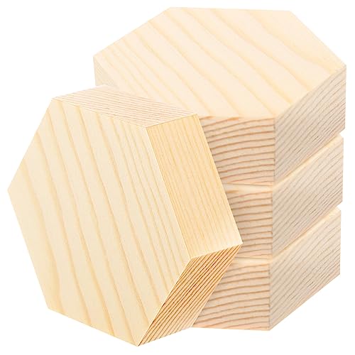GRADENEVE 4 Teiliges DIY Puzzle Holzstück, Holzbastelmaterial, Holzbasteln, Unbehandelte Holzformen, Holzspäne Zum Bemalen, Sechseckige DIY Holzornamente, Sechseckige Ausschnitte Zum GRADENEVE 4 Teiliges DIY Puzzle Holzstück, Holzbastelmaterial, Holzbasteln, Unbehandelte Holzformen, Holzspäne Zum Bemalen, Sechseckige DIY Holzornamente, Sechseckige Ausschnitte Zum von GRADENEVE