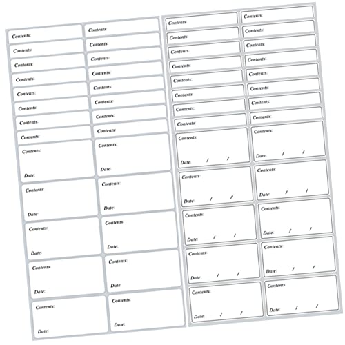 GRADENEVE 40 Blatt Küchenetiketten Für Behälter, Etikettenaufkleber, Etiketten Zum Organisieren, Flaschenetiketten, Gefrierschranketiketten Zum Beschreiben, Bürozubehör, von GRADENEVE
