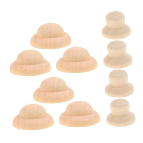 GRADENEVE 40 Stück Puppenhut Zubehör, Winzige Hüte, Basteln, Mini Strickhüte, Kleine Hüte, Mini Hüte Zum Basteln, Mini Hüte Zum Basteln, Hut Dekorationszubehör, DIY Holzhut, Basteln, von GRADENEVE