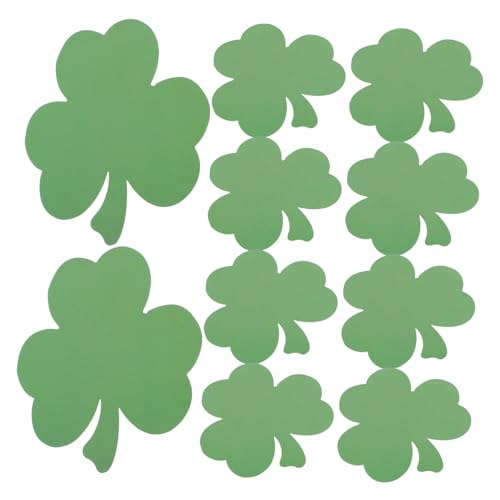 GRADENEVE 40 Stück Teiliges St Patrick S Day Deko Papier-kleeblatt-ausschnitten Grasgrün für Klassenzimmer Pinnwände und Diy-bastelprojekte Inklusive Klebepunkten Vielseitig Einsetzbar von GRADENEVE