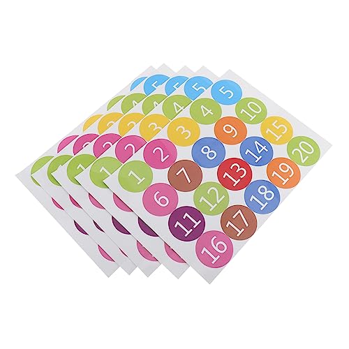 GRADENEVE 5 Blätter Runde Zahlenaufkleber Selbstklebend PVC Zahlenetiketten Für Hausnummern Dekoration Kinderzimmer Party Praktisch Langlebig GRADENEVE 5 Blätter Runde Zahlenaufkleber Selbstklebend PVC Zahlenetiketten Für Hausnummern Dekoration Kinderzimmer Party Praktisch Langlebig von GRADENEVE