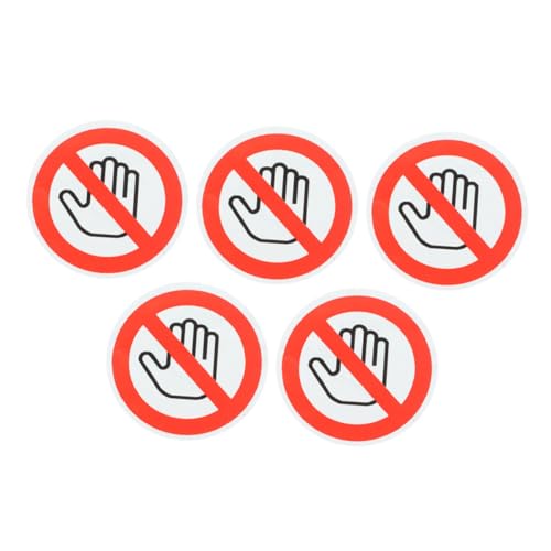 GRADENEVE 5 Bögen Warnschild Aufkleber, Sicherheitsschilder, Warnschild, Selbstklebend, Warnschild, Maschinen Warnschild, Sicherheitsetikett, „Don'T Touch“, Warnschild, Selbstklebend, „No von GRADENEVE