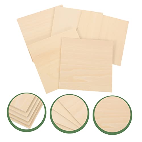 GRADENEVE 5 Stück Dünne Buchenholzplatten Blanko Glatt zum Basteln Gravieren DIY Holzplatten für Handwerk und Modellbau von GRADENEVE