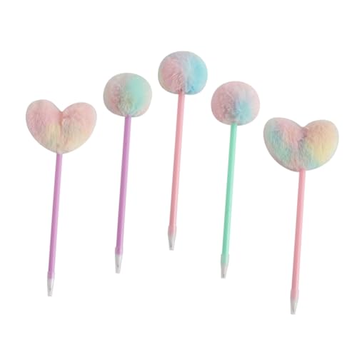 GRADENEVE 5 Stück Haarball Buchhaltungsstift, Dekorative Stifte, Herz Pompon Stifte, Kugelschreiber, Neuartige Flauschige Stifte, Stift Mit Pom Pom Aufsätzen, Neuartige Kugelschreiber, GRADENEVE 5 Stück Haarball Buchhaltungsstift, Dekorative Stifte, Herz Pompon Stifte, Kugelschreiber, Neuartige Flauschige Stifte, Stift Mit Pom Pom Aufsätzen, Neuartige Kugelschreiber, von GRADENEVE