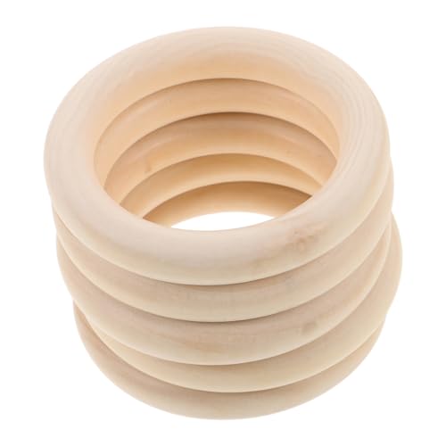 GRADENEVE 5 Stück Naturholzringe für Diy Projekte Robuste Bastelringe für Makramee Schmuck und Kreative Gestaltung GRADENEVE 5 Stück Naturholzringe für Diy Projekte Robuste Bastelringe für Makramee Schmuck und Kreative Gestaltung von GRADENEVE
