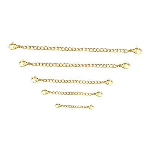 GRADENEVE 5 Stück Teiliges Kettenverlängerungsset mit Doppelseitigem Karabinerverschluss Verlängerungsketten für Armband Schmuckherstellung DIY Zubehör GRADENEVE 5 Stück Teiliges Kettenverlängerungsset mit Doppelseitigem Karabinerverschluss Verlängerungsketten für Armband Schmuckherstellung DIY Zubehör von GRADENEVE