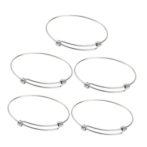 GRADENEVE 5 Stück Teiliges Verstellbares Edelstahlarmband Dehnbarer Offener Schmuck für Damen DIY Armbänder Basteln Langlebiges Anpassbares Schmuckzubehör für Individuelle Armreifgestaltung GRADENEVE 5 Stück Teiliges Verstellbares Edelstahlarmband Dehnbarer Offener Schmuck für Damen DIY Armbänder Basteln Langlebiges Anpassbares Schmuckzubehör für Individuelle Armreifgestaltung von GRADENEVE