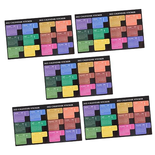 GRADENEVE 5 Stück Teiliges Wasserdichter Monatsindex Aufkleber mit Stark Haftender Notizbuch Planer Markierung für Büro Studium und Handgefertigte Kalendergestaltung GRADENEVE 5 Stück Teiliges Wasserdichter Monatsindex Aufkleber mit Stark Haftender Notizbuch Planer Markierung für Büro Studium und Handgefertigte Kalendergestaltung von GRADENEVE