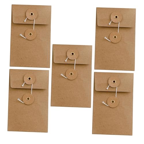 GRADENEVE 5 Stück Vintage Umschläge Für Grußkarten Vintage Umschlagtaschen Großumschläge Für Einladungen Hochzeitseinladungsumschläge Postkartenumschläge Großumschläge Fürs Büro Braun von GRADENEVE