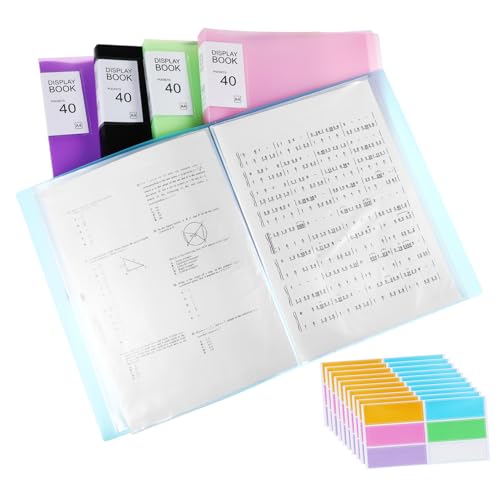 GRADENEVE 5 Teiliges Sichtbuch mit Klarsichthüllen pro Ordner Transparenter Kunststoffordner mit Aufklebern für Dokumente Präsentationen Kunstwerke und Büroorganisation GRADENEVE 5 Teiliges Sichtbuch mit Klarsichthüllen pro Ordner Transparenter Kunststoffordner mit Aufklebern für Dokumente Präsentationen Kunstwerke und Büroorganisation von GRADENEVE