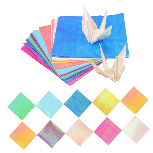GRADENEVE 50 Stück Blätter Origami Papier DIY Papierschnitte Verdicktes Faltpapier Zartes Bastelpapier Dekoratives Faltpapier Druckpapier Faltpapier Ornament DIY Bastelpapier von GRADENEVE