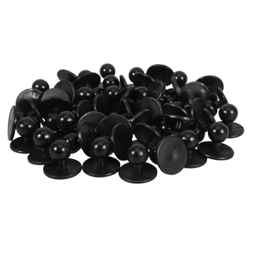 GRADENEVE 50 Stück Kochjackenknöpfe Rund Großes Modell Kopf Sockel Schwarzer Arbeitskleid Knopf Chess Piece Design Robuste Uniformknöpfe für Restaurants Hotel Diy Handwerk von GRADENEVE