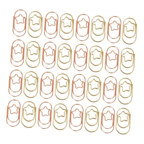 GRADENEVE 50 Stück Metall Büroklammern Fünfzackiger Stern Robuste Kleine Clips für Dokumentenorganisation Vielseitig als Lesezeichen und Fotohalter Gold und Roségold Stilvoll für Büro und GRADENEVE 50 Stück Metall Büroklammern Fünfzackiger Stern Robuste Kleine Clips für Dokumentenorganisation Vielseitig als Lesezeichen und Fotohalter Gold und Roségold Stilvoll für Büro und von GRADENEVE