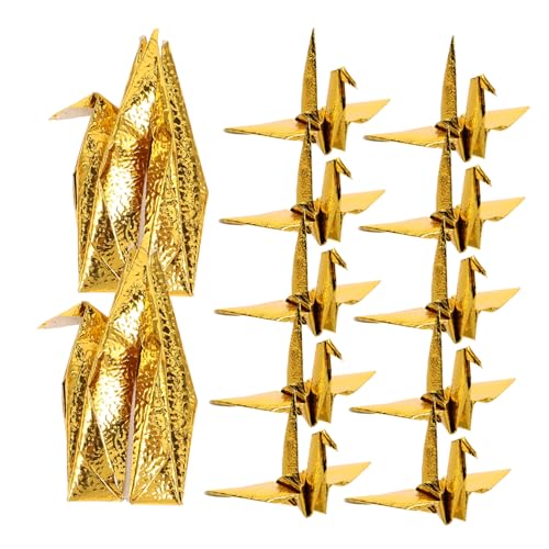 GRADENEVE 50 Stück Origami Hängedekoration Gold Papier Mobile für Shower Kinderzimmer Wandkunst Langlebig Elegant Kompakt Leicht Aufzuhängen GRADENEVE 50 Stück Origami Hängedekoration Gold Papier Mobile für Shower Kinderzimmer Wandkunst Langlebig Elegant Kompakt Leicht Aufzuhängen von GRADENEVE