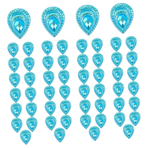 GRADENEVE 50 Stück Tropfen Diamant Strasssteine ​​Mit Flachem Boden Zum Basteln Strasssteine ​​Zum Basteln Bastel Strasssteine Flache Rückseite Strasssteine ​​Zum Basteln Bastel von GRADENEVE