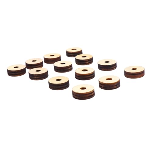 GRADENEVE 5er Packungen Runde Hohle Holzscheiben pro Packung Naturbelassene Holzplättchen Glatt Geschliffen für DIY Bastelprojekte Handmalerei Weihnachtsdeko Hochzeitsschmuck von GRADENEVE