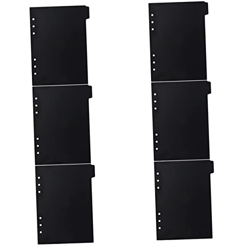 GRADENEVE 6 Stück A5 Teiler Für Lose Blätter, Kunststoff Binder Registerkarten, Ersatz Einlage, Trennblätter, Register Teiler, Binder Separatoren, Büro Binder Zubehör, Karteikarten Teiler von GRADENEVE