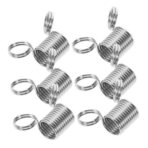 GRADENEVE 6 Stück Clip Perlenstopper, Perlenstopper, Anti Tropf Federn, Metallperlenfedern, Schmuckherstellungszubehör, Schmuckherstellungsstopper, Metallfeder Für Perlenarmbänder, Kleine von GRADENEVE