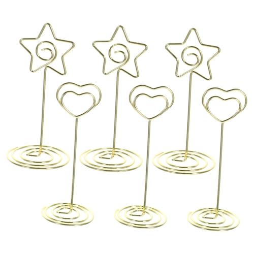GRADENEVE 6 Stück Namenskartenhalter, Fotohalter Für Tische, Platzkartenhalter Für Tisch, Bildhalter, Kleiner Tischkartenständer, Fotokartenhalter, Bildständer Für Tisch, Memo Clips, GRADENEVE 6 Stück Namenskartenhalter, Fotohalter Für Tische, Platzkartenhalter Für Tisch, Bildhalter, Kleiner Tischkartenständer, Fotokartenhalter, Bildständer Für Tisch, Memo Clips, von GRADENEVE