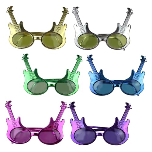 GRADENEVE 6 Stück Teiliges Gitarren partybrillen Leichtes Design Stilvolle Originelle Brillen für Festivals Geburtstage und Live events Partyzubehör Erwachsene Zufällige Zufällige Farbe GRADENEVE 6 Stück Teiliges Gitarren partybrillen Leichtes Design Stilvolle Originelle Brillen für Festivals Geburtstage und Live events Partyzubehör Erwachsene Zufällige Zufällige Farbe von GRADENEVE