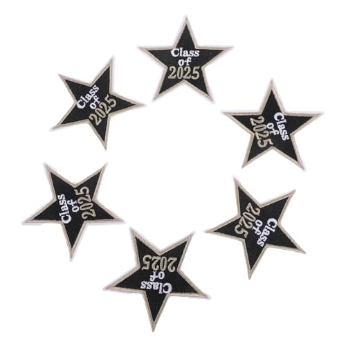GRADENEVE 6 Stück Teiliges Vintage Stickpatches zum Aufbügeln Abschlussmotiv Applikationen für Jacken Rucksäcke Kleidung Langlebige DIY Bügelflicken für Individuelle Modegestaltung von GRADENEVE
