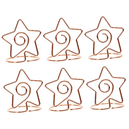 GRADENEVE 6 Teiliger Fotohalter, Tischnummernhalter, Bildhalter Für Tafelaufsätze, Namenskartenhalter, Restaurant Tischnummernhalter, Platzkartenhalter, Bildständer Für Tisch Memo Clips von GRADENEVE