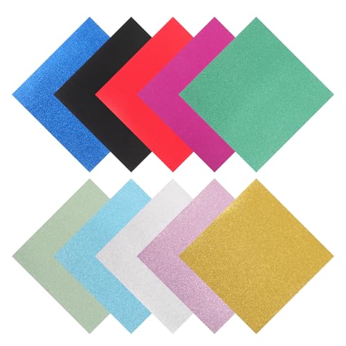 GRADENEVE 60 Blätter 15 cm Glitzer-Origami-Papier: Schimmerndes Origami-Papier, quadratisch, zum Basteln, Glitzerblätter – Bastelbedarf für Kunsthandwerk von GRADENEVE