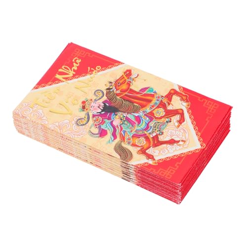GRADENEVE 60 Stück Vietnamesische Neujahrsumschläge Pferdejahr Rote Glücksgeldumschläge Frühlingsfest Hong Bao Langformat pro Packung Muster Mix GRADENEVE 60 Stück Vietnamesische Neujahrsumschläge Pferdejahr Rote Glücksgeldumschläge Frühlingsfest Hong Bao Langformat pro Packung Muster Mix von GRADENEVE