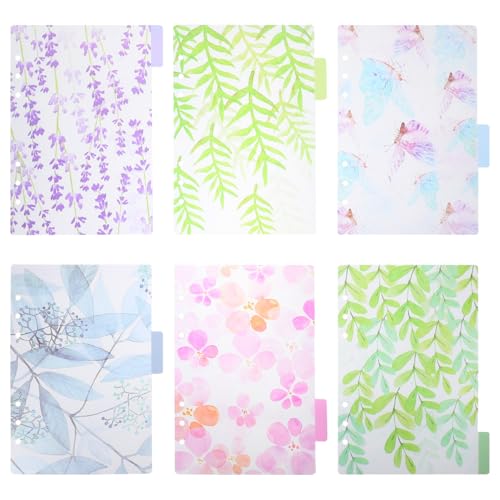 GRADENEVE 6blätter Teiliges Ordner Trennblätter Material Kunststoff Register Für Ringbuch Notizbuch Planer Index-teiler Mit Kreativen Designs Für Schnelle Referenz GRADENEVE 6blätter Teiliges Ordner Trennblätter Material Kunststoff Register Für Ringbuch Notizbuch Planer Index-teiler Mit Kreativen Designs Für Schnelle Referenz von GRADENEVE