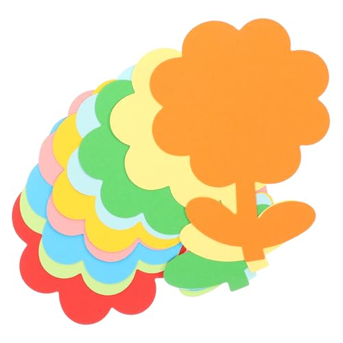 GRADENEVE 72stücke Papierblumen-ausschnitte Für Kreative Klassenzimmerdekorationen Handgefertigte Farbige Blüten Für -projekte Für Pinnwände Und Bastelarbeiten von GRADENEVE