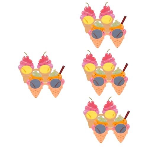 GRADENEVE 8 Stck. Eiscreme Sonnenbrille Lustige Tragbare Partybrille für Hawaii Themenfeste Strandpartys und Fotospaß aus Langlebigem Gefertigt Leicht und Einfach zu Verstauen von GRADENEVE