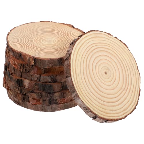 GRADENEVE 8 Stück Holzscheiben, Unbemalte Holzscheiben, Runde Holzbretter, Runder Holzkreis, Bastelholzscheiben, Unlackierte Holzbretter, Holzhandwerkszubehör, Natürliche Runde GRADENEVE 8 Stück Holzscheiben, Unbemalte Holzscheiben, Runde Holzbretter, Runder Holzkreis, Bastelholzscheiben, Unlackierte Holzbretter, Holzhandwerkszubehör, Natürliche Runde von GRADENEVE