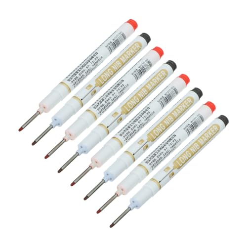 GRADENEVE 8stücke Teiliges Nib Marker Für Bau Und Holzarbeiten Permanent Marker Für Präzise Markierungen in Tiefen Bohrungen Für Handwerker Und Industrielle Anwendungen von GRADENEVE