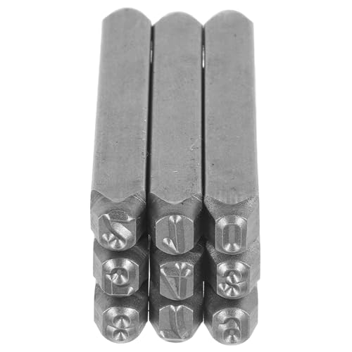 GRADENEVE 9 Teiliges Digitales Stanzwerkzeug Für Metall Zahlenstempel, Stahlmetallstempel, Alphabetstempel, Stanzstempelwerkzeug, Lederhandwerksbedarf, Lederkunstbedarf, Metallstempel Kits, von GRADENEVE