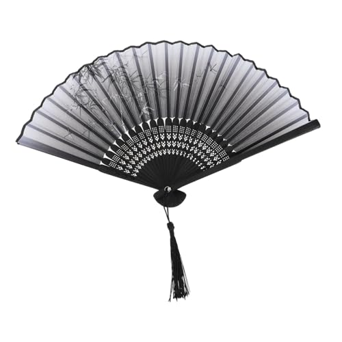 GRADENEVE Chinesischer Klassischer Faltbarer Handfächer aus Holz und Stabiles Design für Tanz Hochzeit und Dekoration Kreativer Vintage Fächer mit Elegantem Blumenmuster Praktisches von GRADENEVE