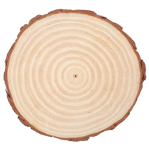 GRADENEVE Dekorative Holzspäne, Unbehandelte Holzspäne, DIY Holzdekor, Runde Holzscheiben, Blanker Holzausschnitt, Unbemaltes Tafelaufsatz, Unbehandelte Holzscheiben, Holztafelaufsatz von GRADENEVE