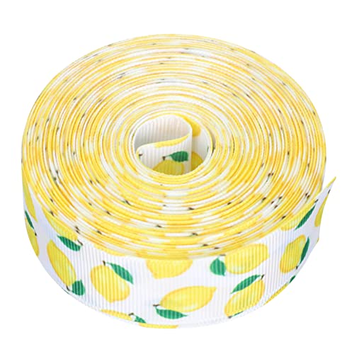 GRADENEVE Dekoratives Zitronenband Polyester Geschenkband Geripptes Schleifenband für DIY Basteln Geschenkverpackung Partydeko Langlebig und Farbecht GRADENEVE Dekoratives Zitronenband Polyester Geschenkband Geripptes Schleifenband für DIY Basteln Geschenkverpackung Partydeko Langlebig und Farbecht von GRADENEVE