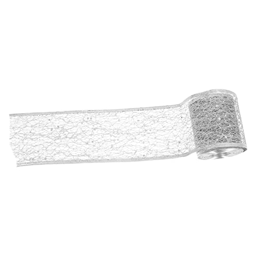 GRADENEVE Glitzerndes Netzband Für Scrapbooking Weihnachtsdekoration 6 3 Cm Breit 6 M Rolle Silberfarben GRADENEVE Glitzerndes Netzband Für Scrapbooking Weihnachtsdekoration 6 3 Cm Breit 6 M Rolle Silberfarben von GRADENEVE