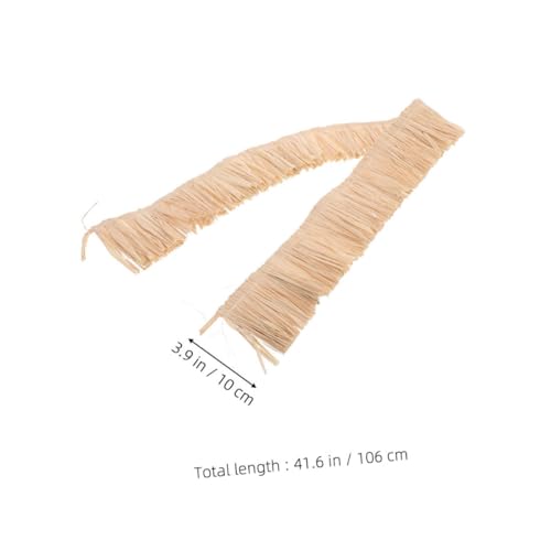 GRADENEVE Handgewebte Raffia Quasten aus Naturgras Stilvolle DIY Bastelverzierung für Hawaiian Luau Party Deko Taschen Schuhe und Heimdeko Nachhaltiges Nähzubehör von GRADENEVE