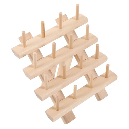 GRADENEVE Holz Garnrollenhalter Aufbewahrungsständer Für Nähgarn Stickgarn Spulenhalter Mit Stabilem Sockel Für Strickgarn Diy-projekte Kleiner Garnständer Für Zuhause von GRADENEVE