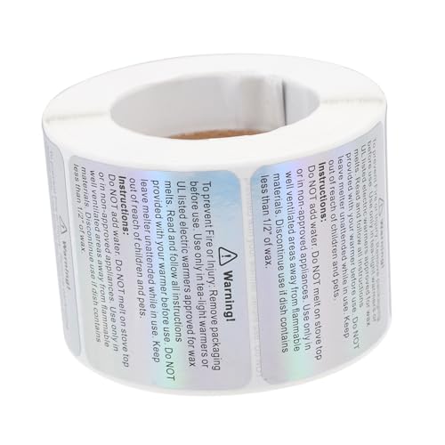 GRADENEVE Kerzen warnetiketten Selbstklebend Holografische Sicherheitsaufkleber für Kerzengläser Leicht Anzubringen Auffälliges Design für DIY kerzenzubehör und Feuerschutz GRADENEVE Kerzen warnetiketten Selbstklebend Holografische Sicherheitsaufkleber für Kerzengläser Leicht Anzubringen Auffälliges Design für DIY kerzenzubehör und Feuerschutz von GRADENEVE