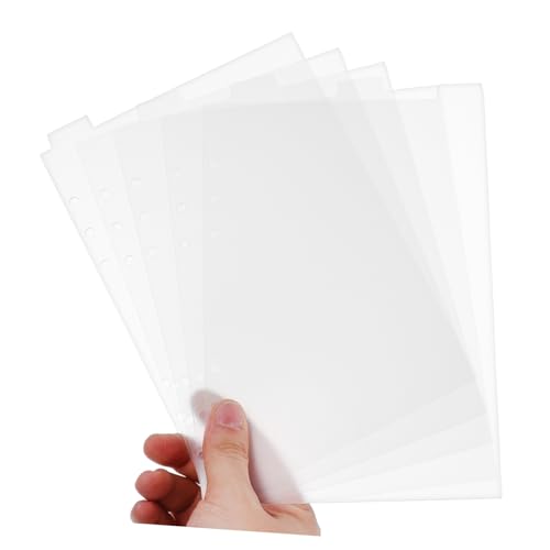 GRADENEVE PVC Trennblätter Notebook Trennwand aus Transparentem Abnehmbarem PVC mit Löchern Langlebige und Wasserfeste Registerkarten für Organizer und Notizbücher GRADENEVE PVC Trennblätter Notebook Trennwand aus Transparentem Abnehmbarem PVC mit Löchern Langlebige und Wasserfeste Registerkarten für Organizer und Notizbücher von GRADENEVE
