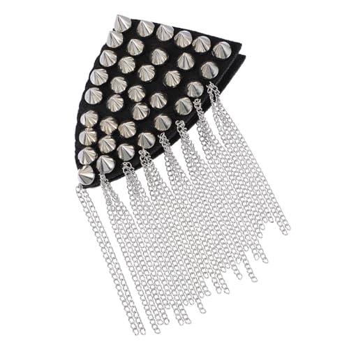 GRADENEVE Riveted Tassel Schulterepaulette mit Kette Silbernes Uniform Accessoire für Blazer Modischer Fransen Schulterpanzer für Damen Einzigartiges Design für Party und Alltag GRADENEVE Riveted Tassel Schulterepaulette mit Kette Silbernes Uniform Accessoire für Blazer Modischer Fransen Schulterpanzer für Damen Einzigartiges Design für Party und Alltag von GRADENEVE