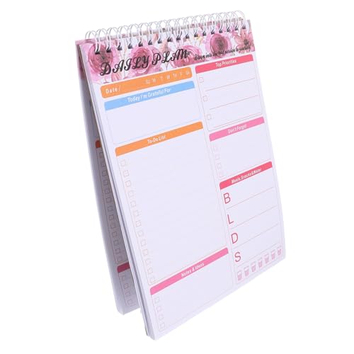 GRADENEVE Täglicher Plan Notizblock Abreiß Notizbuch für Planung Desk Planner mit Seitenmarkierungen Notizbuch für To Do Listen und Zeitplanung für Schule und Büro von GRADENEVE