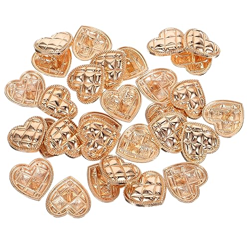 GRADENEVE Teiliges Goldene Metallknöpfe Herzform Rostfreie Kreative Hemdknöpfe aus Hochwertiger Legierung Langlebig und Modisch Geeignet für Blazer Wollmantel Hemd Pullover Windbreaker von GRADENEVE
