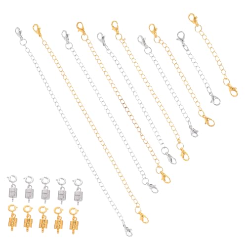 GRADENEVE Teiliges Kettenverlängerungen für Damen mit Magnetverschluss und Karabinerverschluss Robustem Zinklegierung Kupfer Verstellbare Schmuckverlängerung für Halsketten Diy GRADENEVE Teiliges Kettenverlängerungen für Damen mit Magnetverschluss und Karabinerverschluss Robustem Zinklegierung Kupfer Verstellbare Schmuckverlängerung für Halsketten Diy von GRADENEVE
