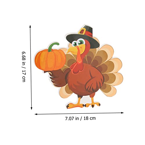 GRADENEVE Thanksgiving Pinnwand Dekorationen Herbstliche Papier Ausschnitte mit Truthahn Bunte Klassenzimmer und Party Deko Teiliges Fall Theme Cutouts für Bulletin Board von GRADENEVE