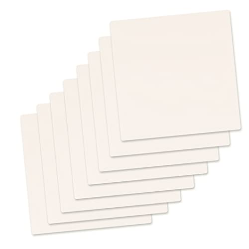 GRAFBURG Wiederverwendbare Haftnotizen - 8 Selbstklebende Notizzettel für glatte Oberflächen - Weiß - 10x10cm von GRAFBURG